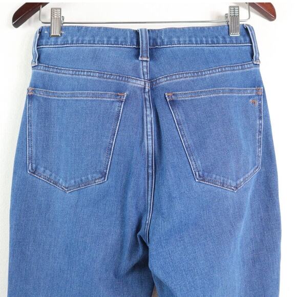 Madewell Size 26 11" High-Rise Roadtripper Supersoft Jeans Slit Hem Blue - Picture 7 of 10